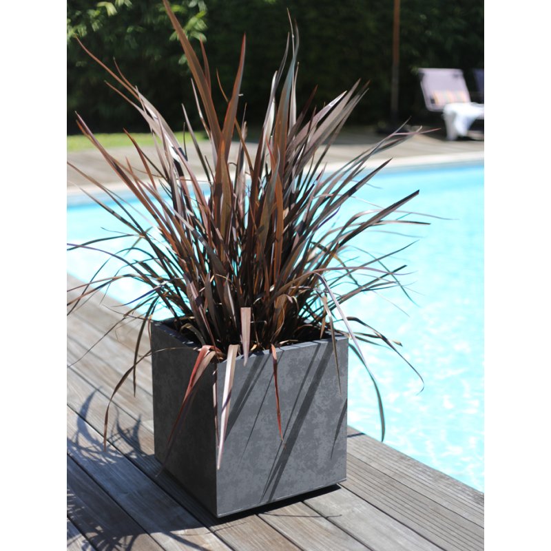 Poétic bac à plantes BASALT, double paroi, anthracite, 395 mm